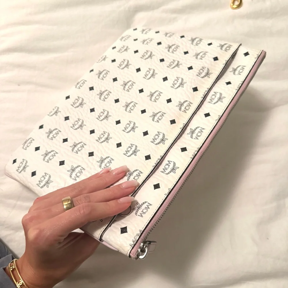 MCM White Crossbody Bag with Motif - Picture 5 of 6